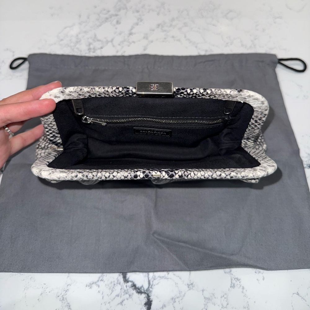 Balenciaga Cloud XS Python Embossed Clutch - Picture 5 of 7